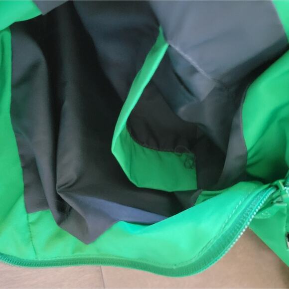 Y2K Calvin Klein Pouch Jacket Asymmetrical Zippers Size Medium Kelly Green - Picture 7 of 8